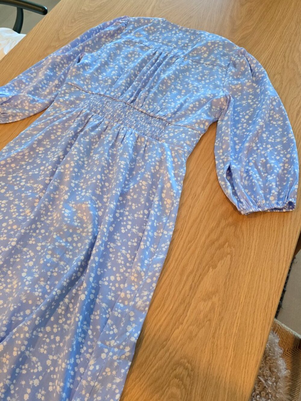 Neo Noir 'Olana' Cloud Flower Dress in light blue, size EU 38 / US 8 - Picture 4 of 7